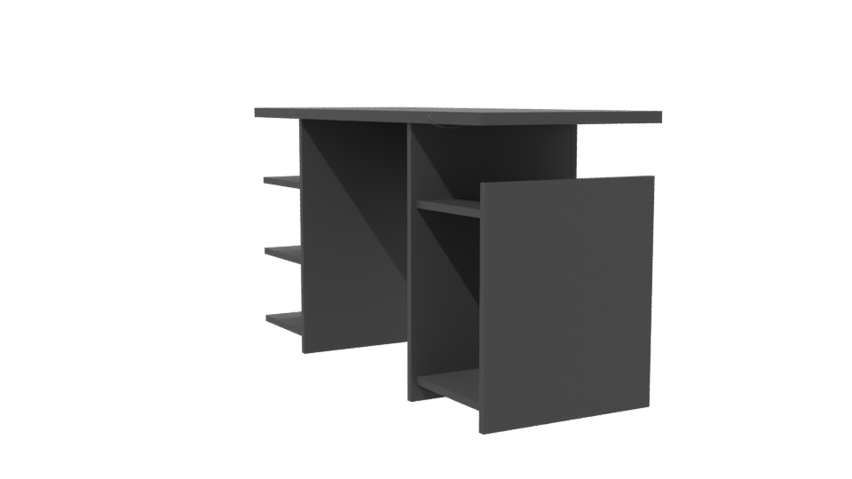 Black Gaming Desk Model 3D - Professional 3D Model Render 13