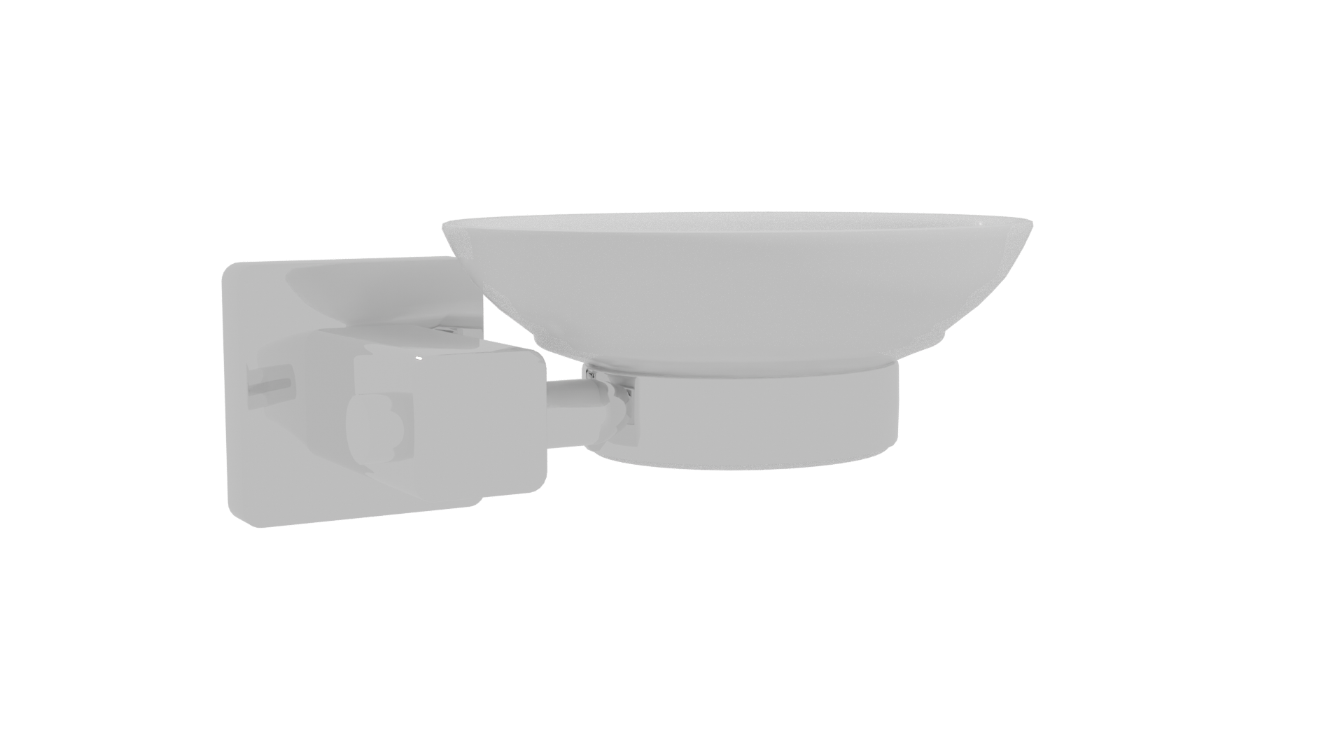 Modern Wall-Mounted Soap Dish 3D - Professional 3D Model Render 10