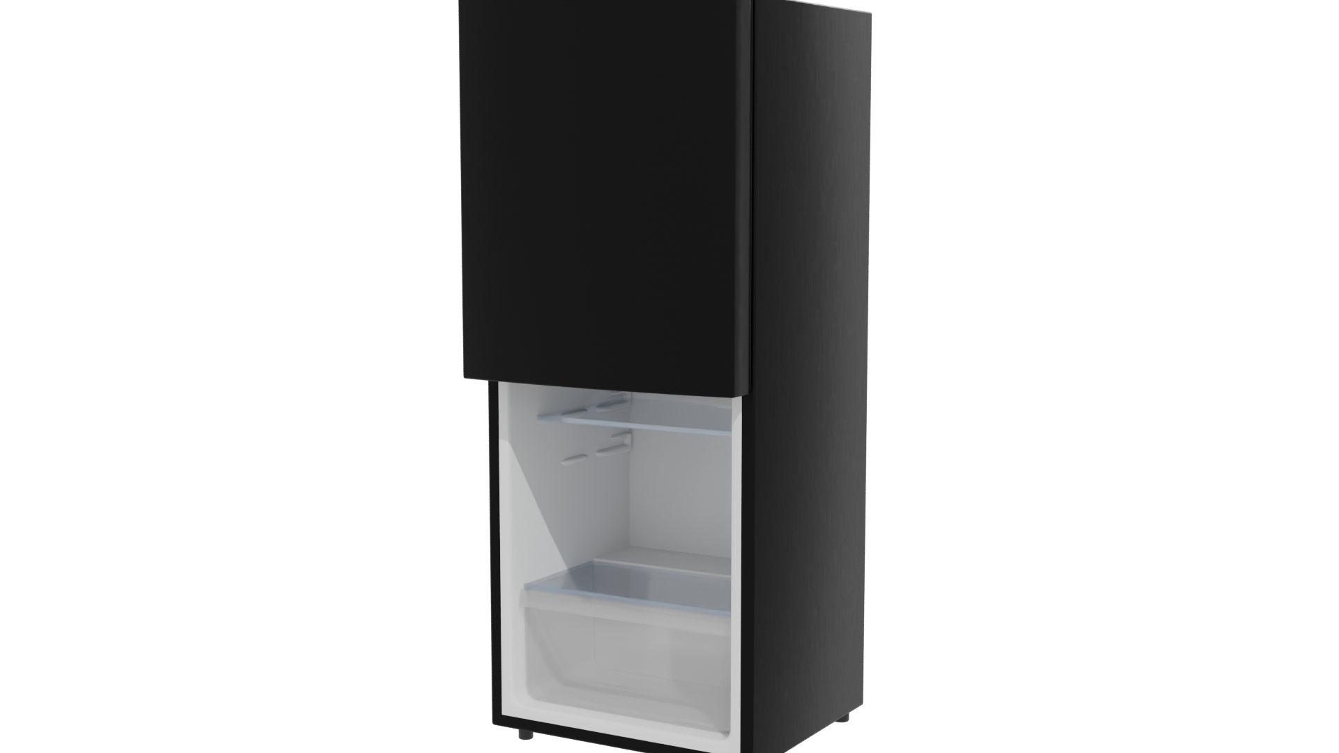 Sleek Black Refrigerator 3D Model - Professional 3D Model Render 12