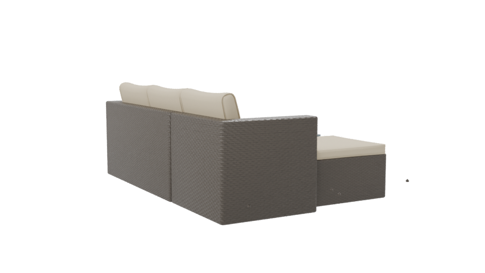 Contemporary Outdoor Sectional Sofa Set 3D Model - Professional 3D Model Render 7