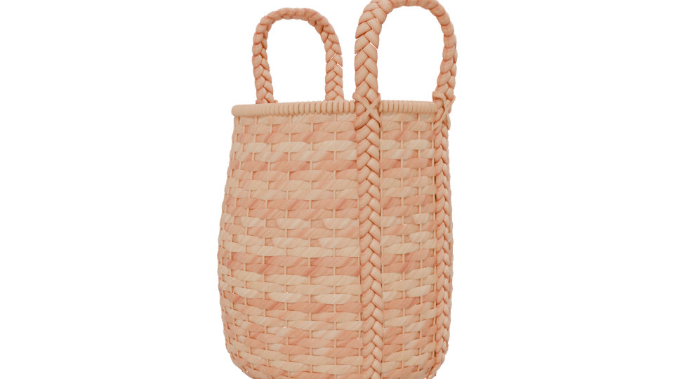 Stylish Handmade Woven Storage Basket 3D Model - Professional 3D Model Render 13