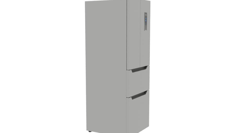 Sleek Stainless Steel Refrigerator 3D - Professional 3D Model Render 9