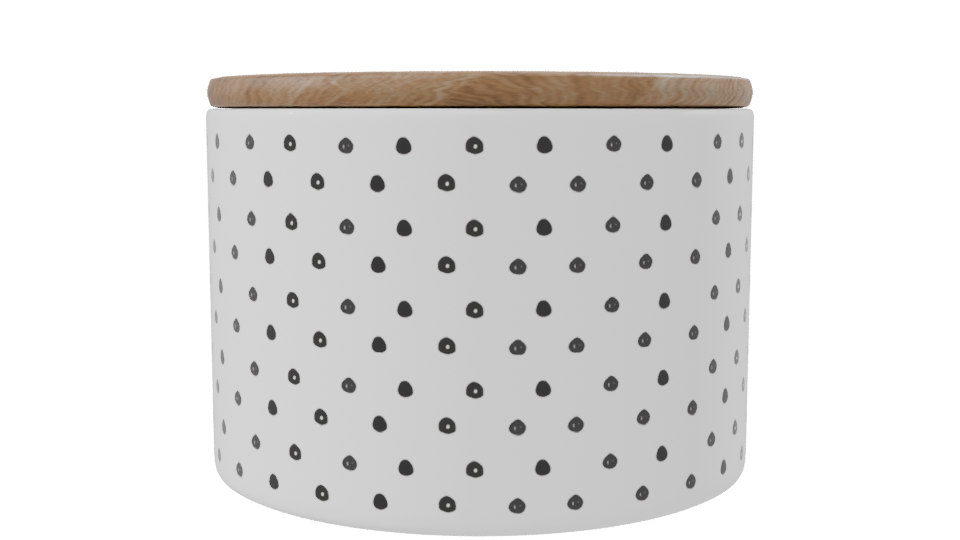 Stylish Round Storage Container 3D - Professional 3D Model Render 8
