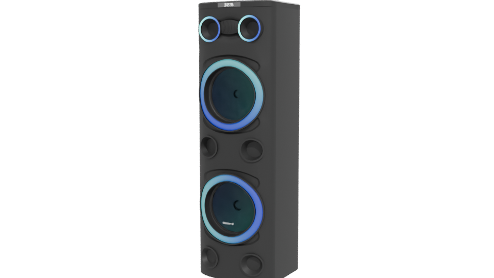 Stylish RGB Floor Speaker 3D Model - Professional 3D Model Render 12