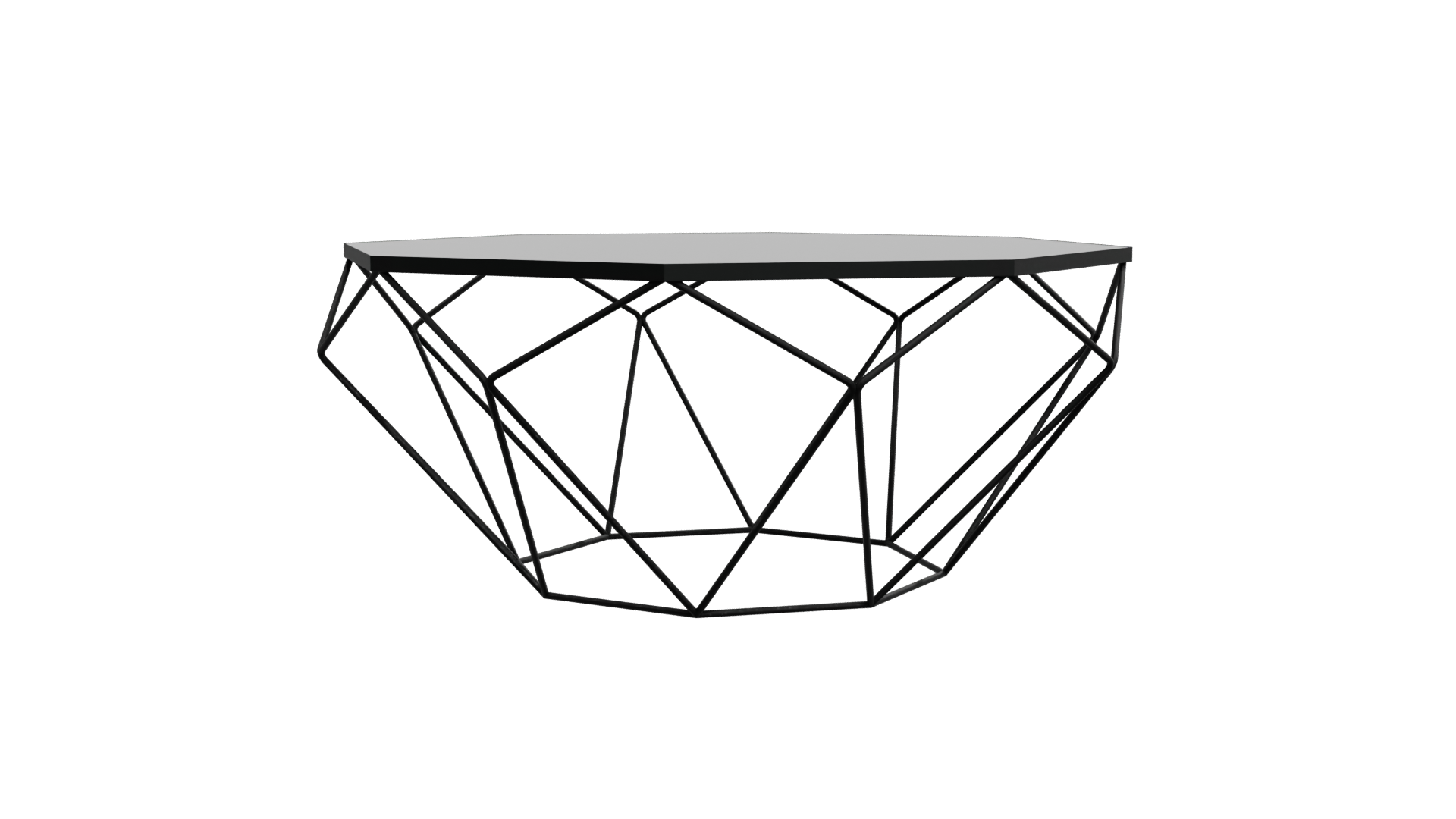 Geometric Low-Poly Coffee Table - Professional 3D Model Render 12