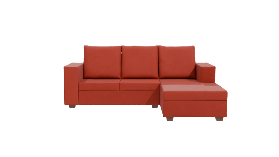 Red Sectional Sofa 3D Model - Professional 3D Model Render 11