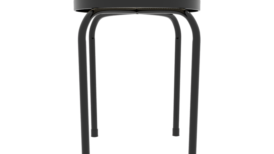 Industrial Metal Stool 3D Model - Professional 3D Model Render 2