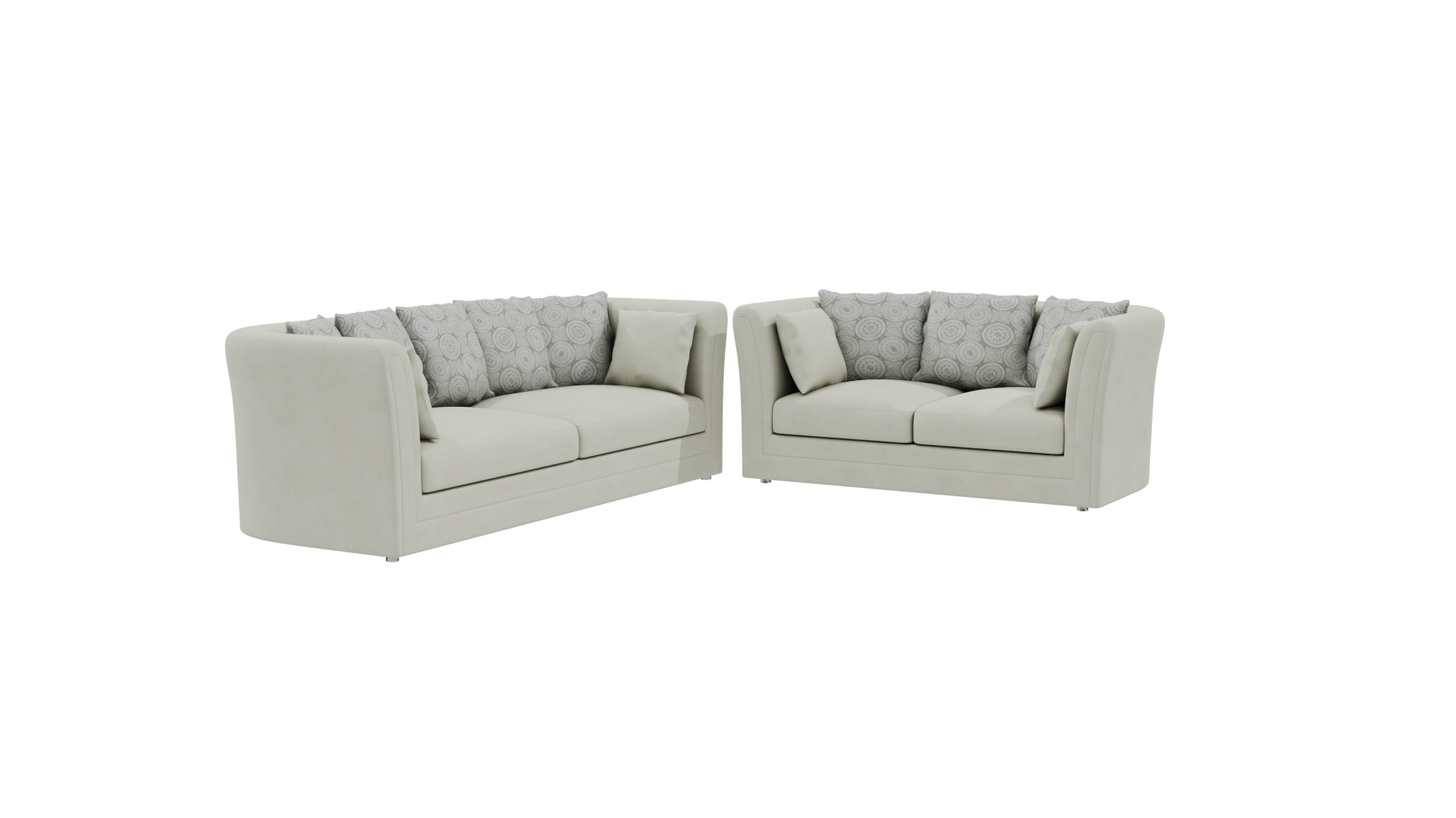 Stylish Sectional Sofa 3D Model - Professional 3D Model Render 9