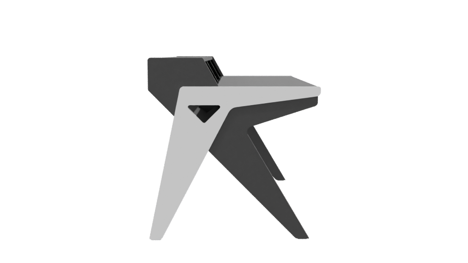 Minimalist Study Desk Model - Professional 3D Model Render 8