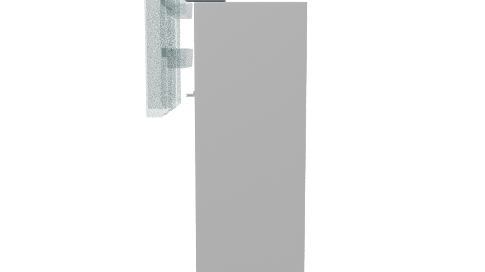 Sleek Stainless Steel Refrigerator 3D Model - Professional 3D Model Render 2