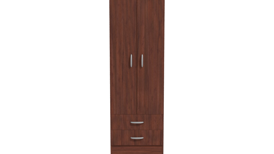 Sleek Wooden Wardrobe with Drawers 3D Model - Professional 3D Model Render 11