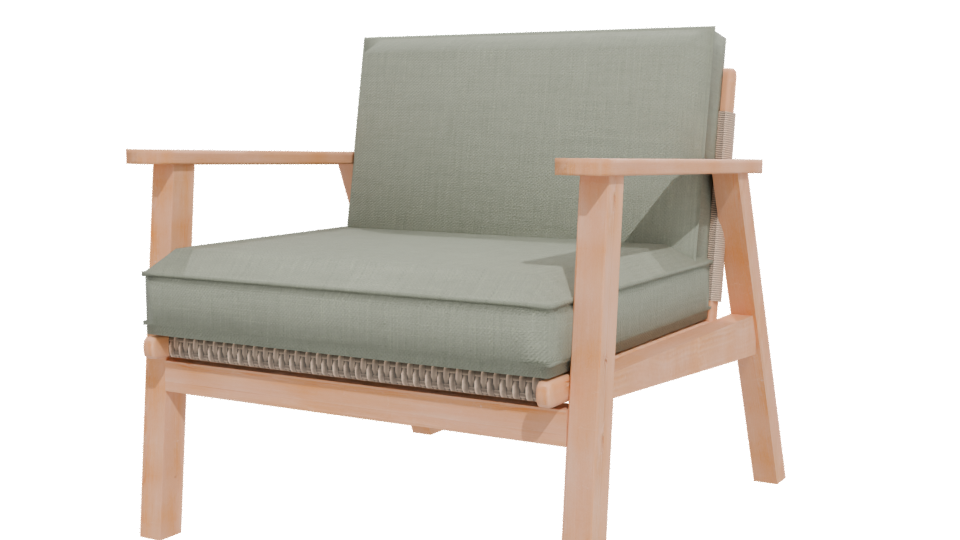 Stylish Modern Lounge Chair 3D - Professional 3D Model Render 12