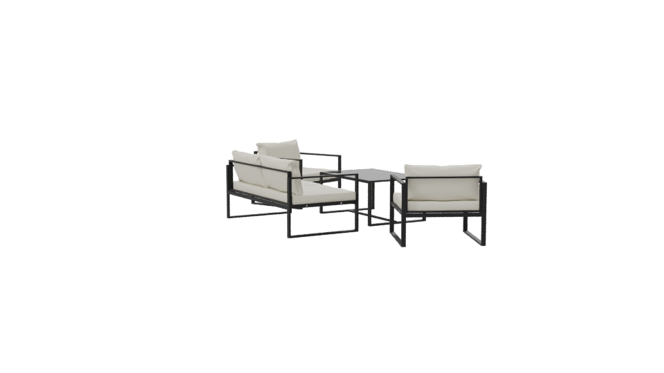 Stylish Outdoor Furniture Set 3D - Professional 3D Model Render 7