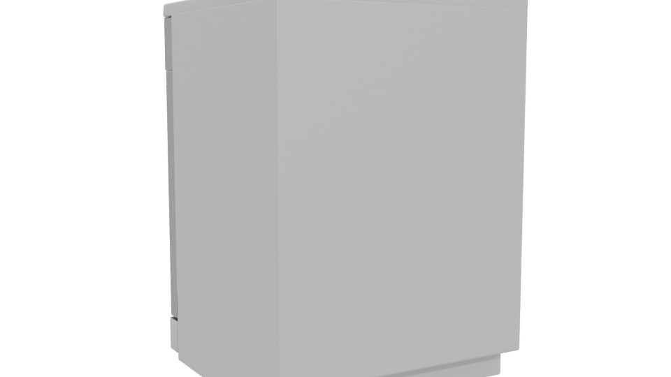 Sleek Stainless Steel Dishwasher 3D - Professional 3D Model Render 4