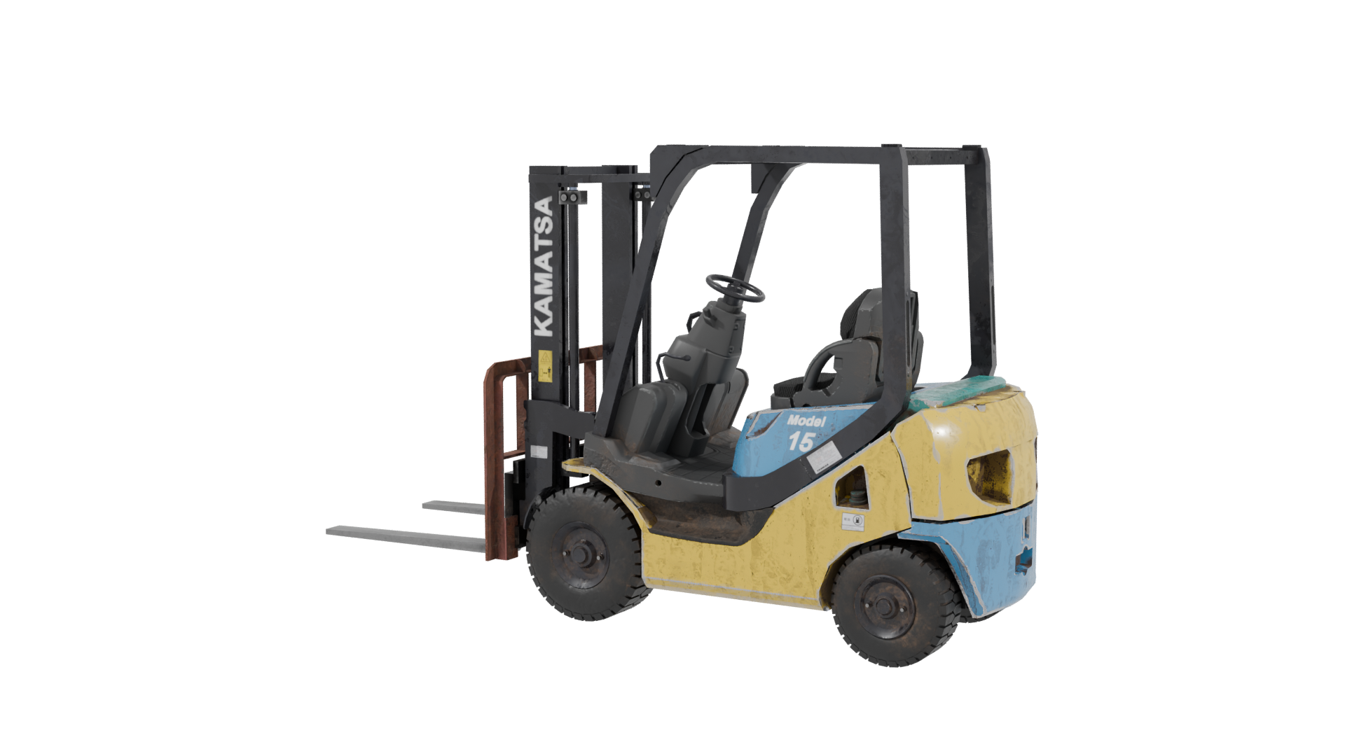 Industrial Forklift 3D Model - Professional 3D Model Render 3