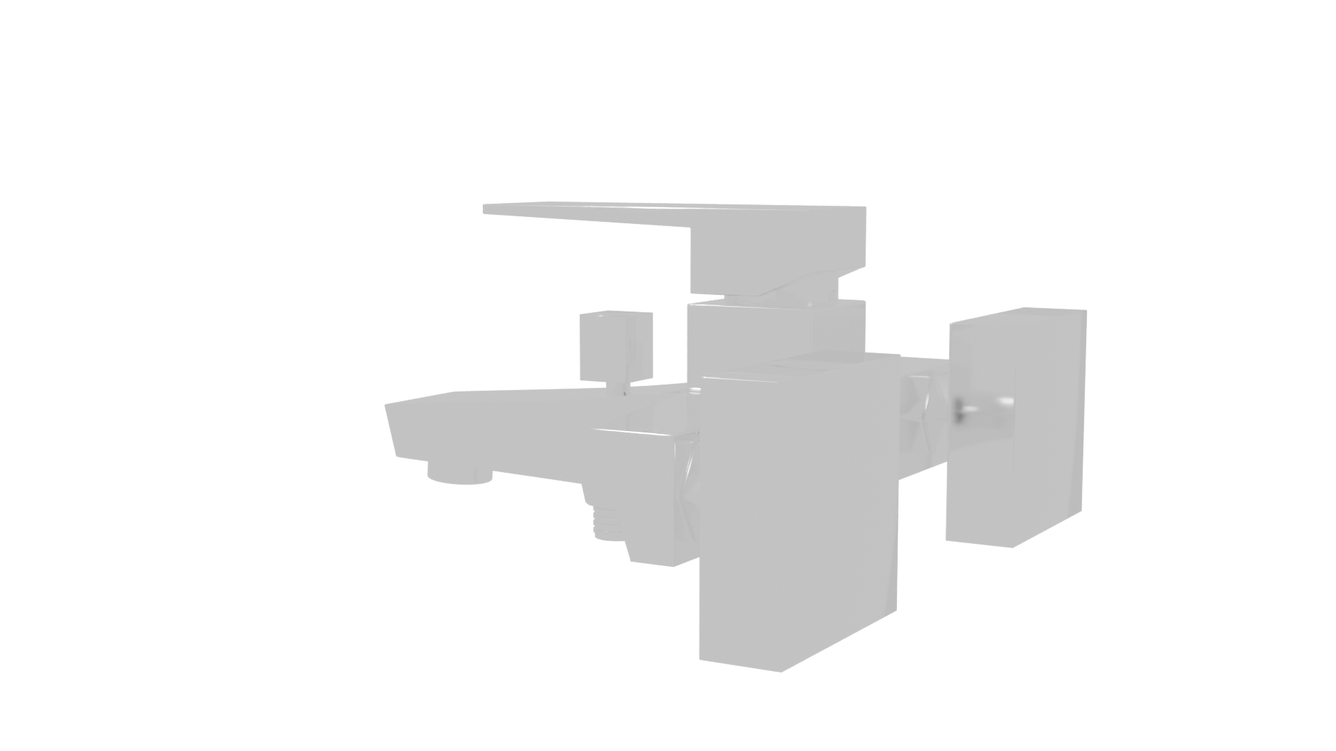 Stylish Contemporary Faucet Model - Professional 3D Model Render 3