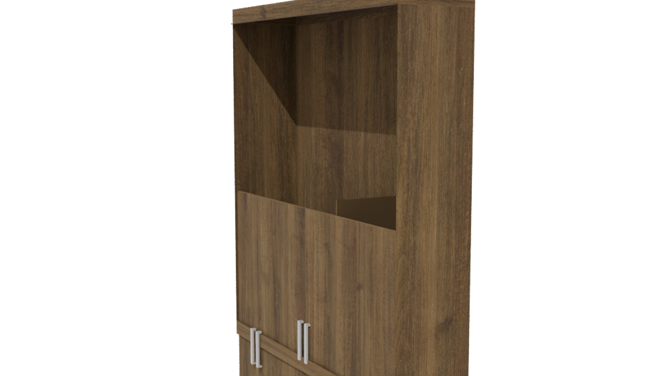 Stylish Wooden Wardrobe 3D Model - Professional 3D Model Render 13