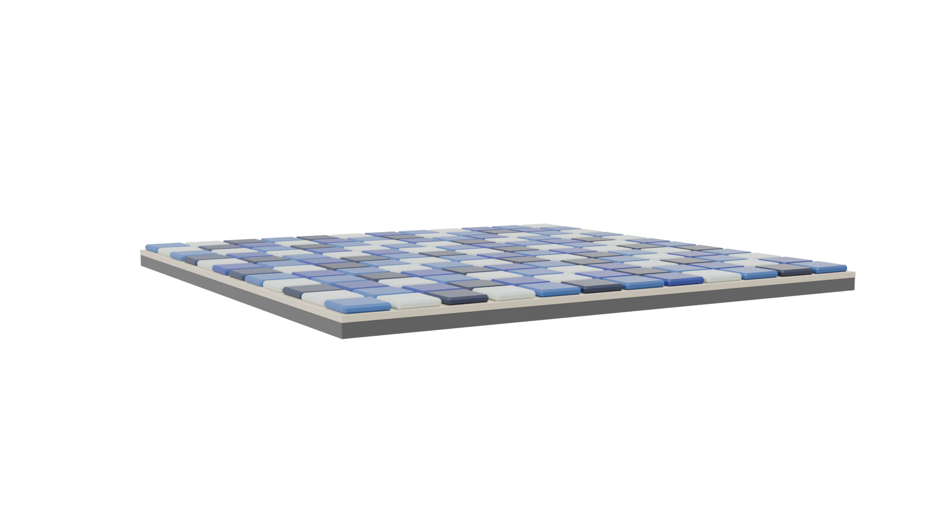 Stylized Blue Tile Floor Model - Professional 3D Model Render 7