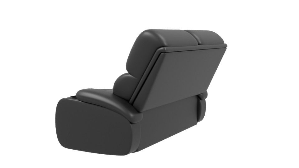 Contemporary Reclining Sofa Model - Professional 3D Model Render 3