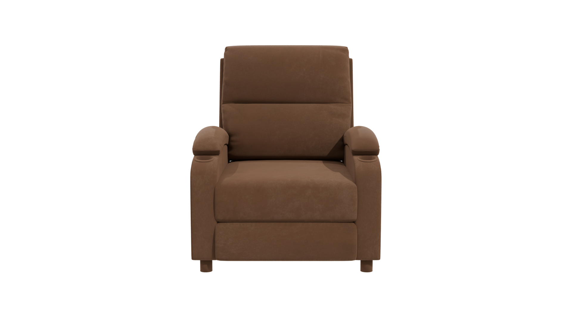 Stylish Brown Recliner Chair 3D - Professional 3D Model Render 11