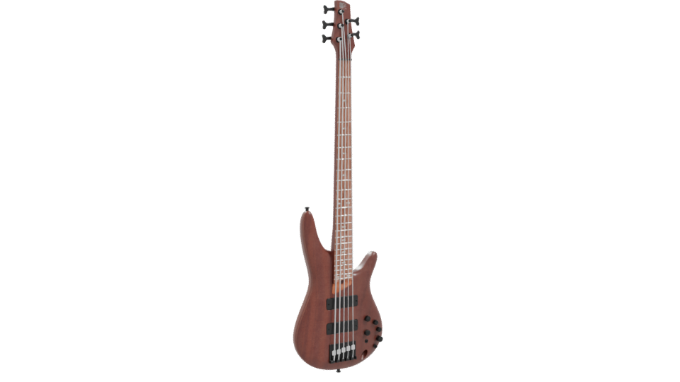 Stylish 5-String Electric Bass - Professional 3D Model Render 10