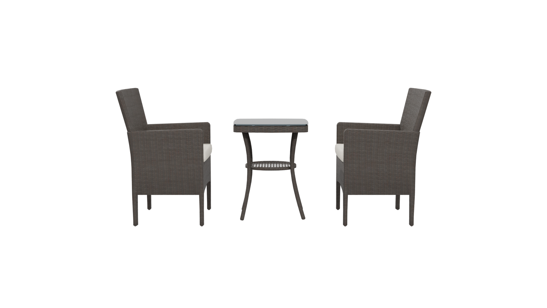 Stylish Outdoor Rattan Furniture Set 3D Model - Professional 3D Model Render 5