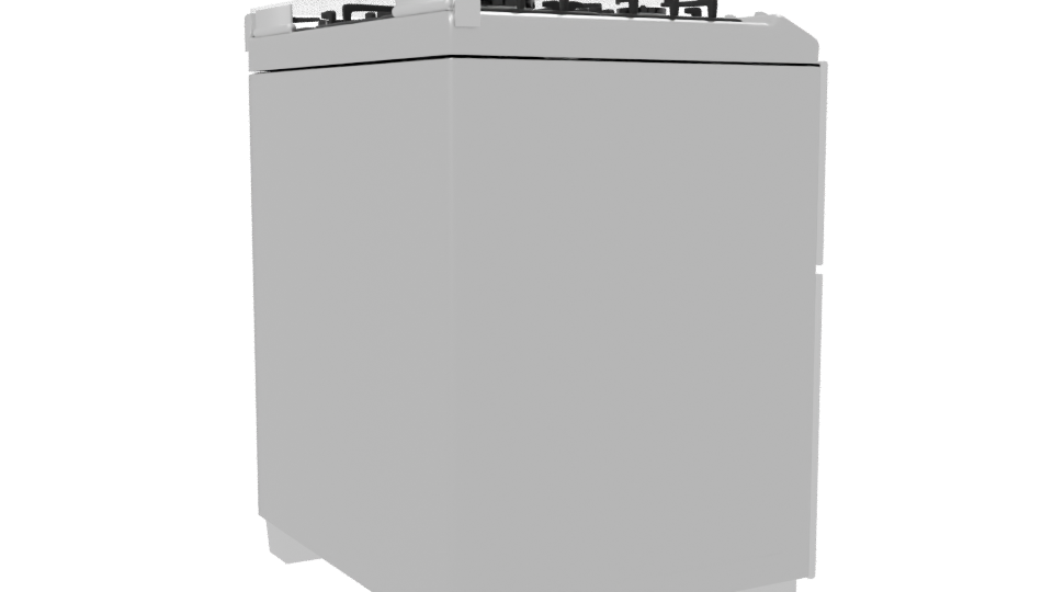 Sleek Dual Oven Gas Range 3D - Professional 3D Model Render 7