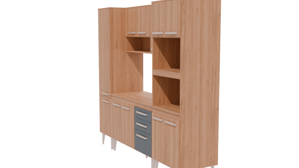 Stylish Modern Kitchen Cabinet 3D - Professional 3D Model Render 13