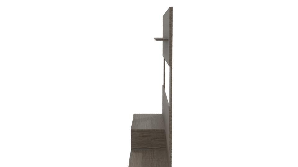 Modern Wooden TV Stand 3D Model - Professional 3D Model Render 2