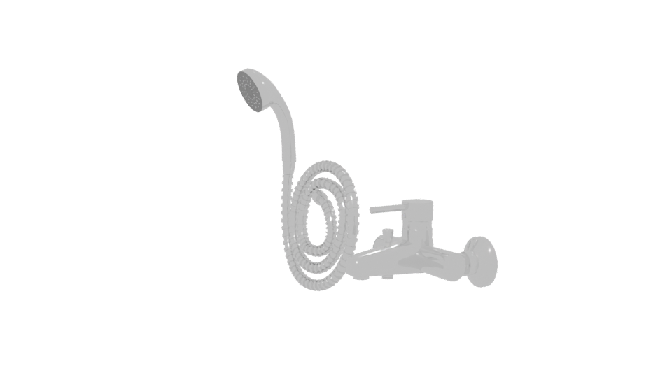 Stylish Showerhead and Faucet Set - Professional 3D Model Render 13