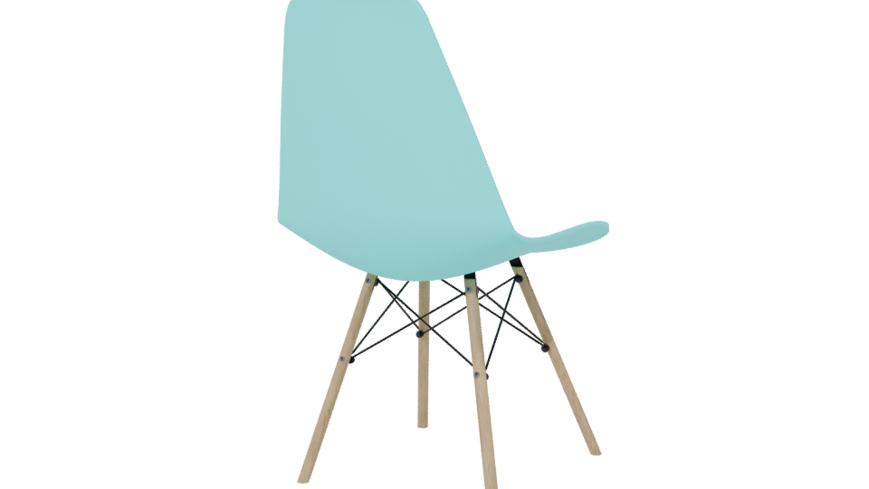 Stylish Modern Plastic Chair 3D - Professional 3D Model Render 6