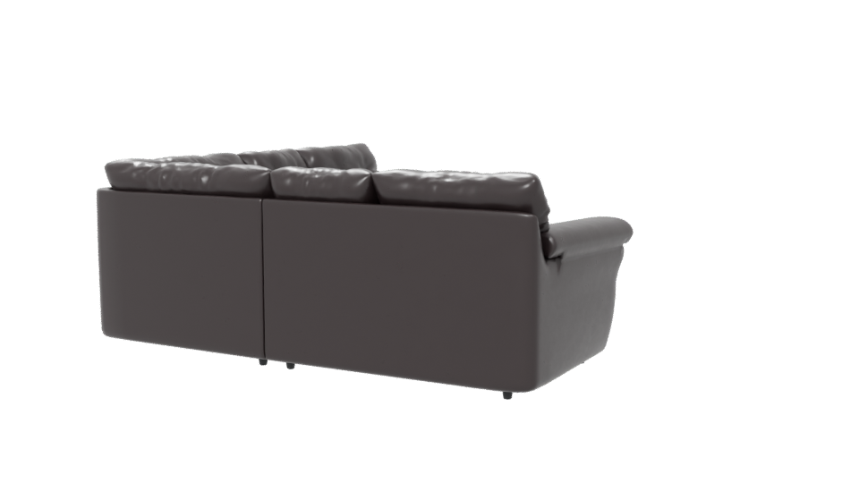 Modern L-Shaped Leather Sofa 3D Model - Professional 3D Model Render 6