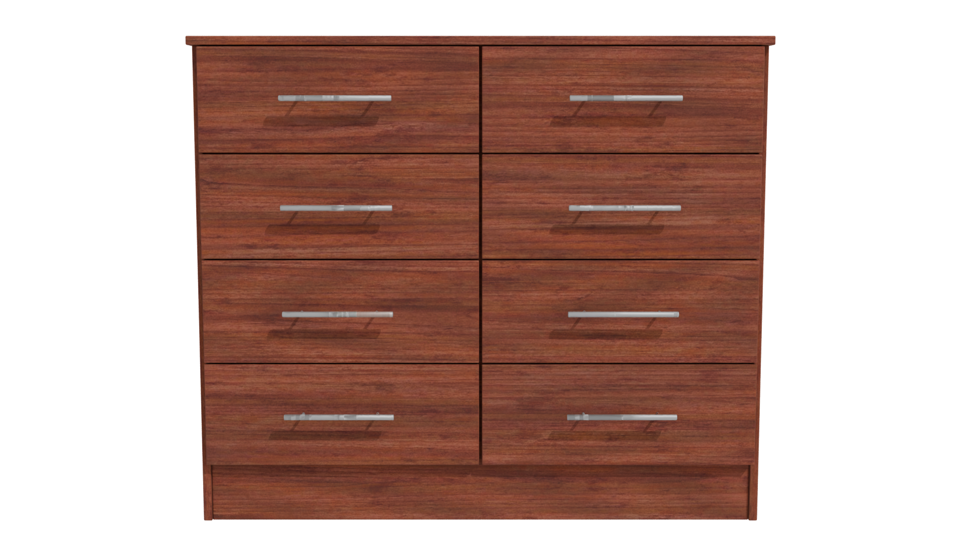 Wooden Modern 8-Drawer Dresser - Professional 3D Model Render 11