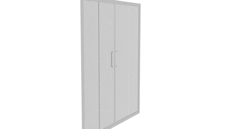 Sleek Glass Shower Door 3D Model - Professional 3D Model Render 3