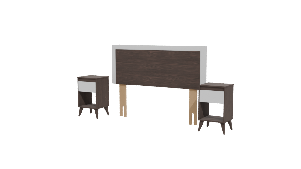 Stylish Modern Bedroom Furniture Set 3D Model - Professional 3D Model Render 12