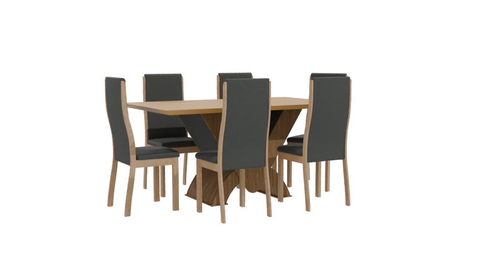Elegant Dining Table Set 3D - Professional 3D Model Render 10