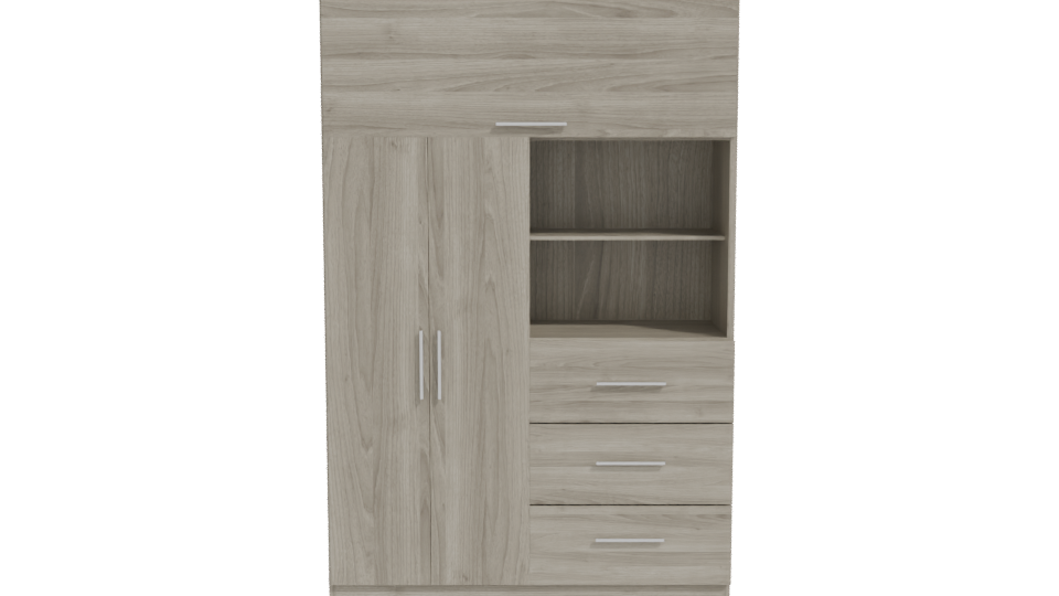 Contemporary Storage Cabinet 3D Model - Professional 3D Model Render 11