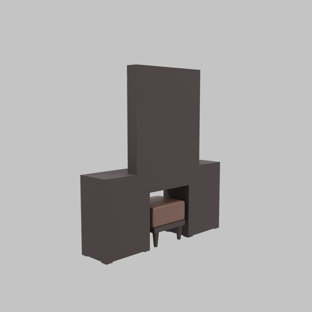 GAVETERO CON ESPEJO Y TABURETE