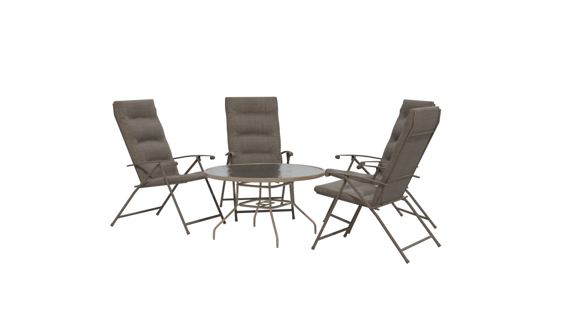 Stylish Outdoor Dining Set 3D Model - Professional 3D Model Render 12