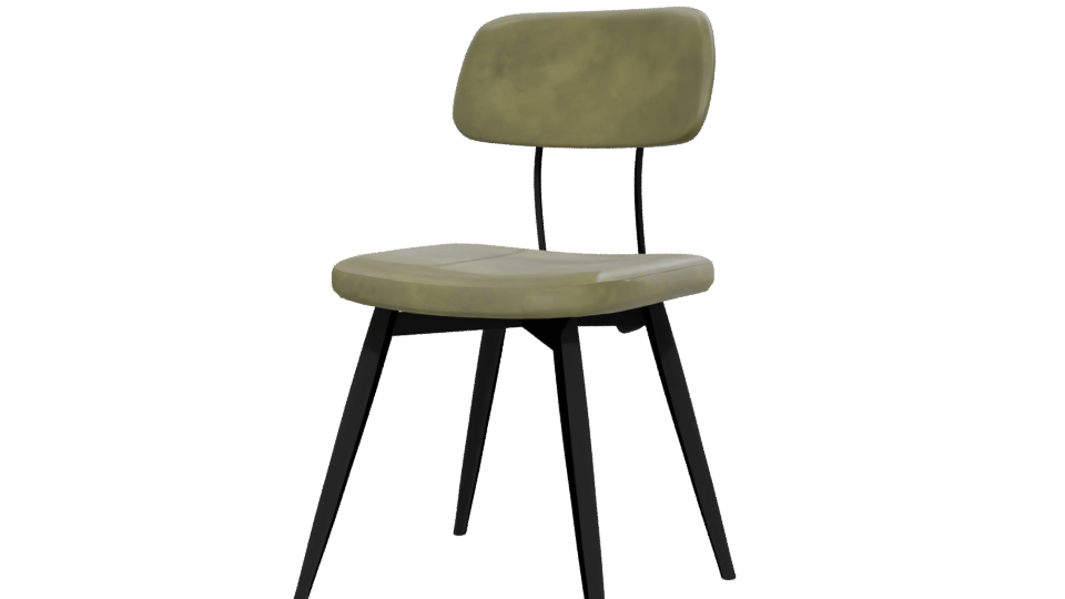 Stylish Minimalist Dining Chair 3D Model - Professional 3D Model Render 12