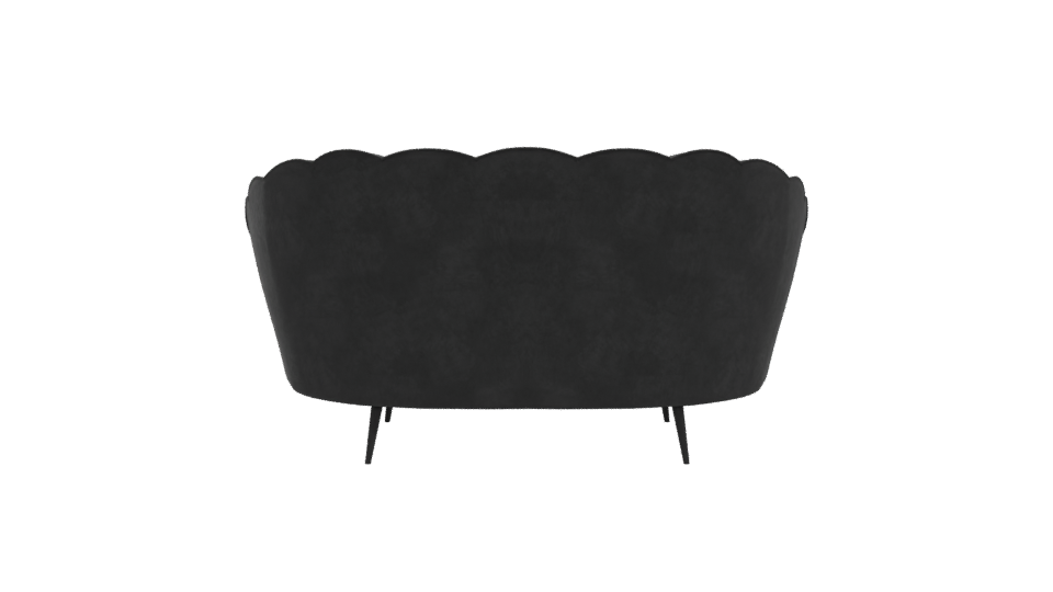 Stylish Black Velvet Sofa 3D - Professional 3D Model Render 5