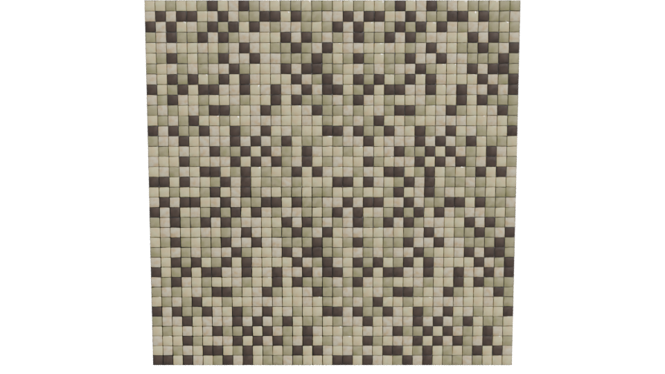Beige Mosaic Tile 3D Model - Professional 3D Model Render 11