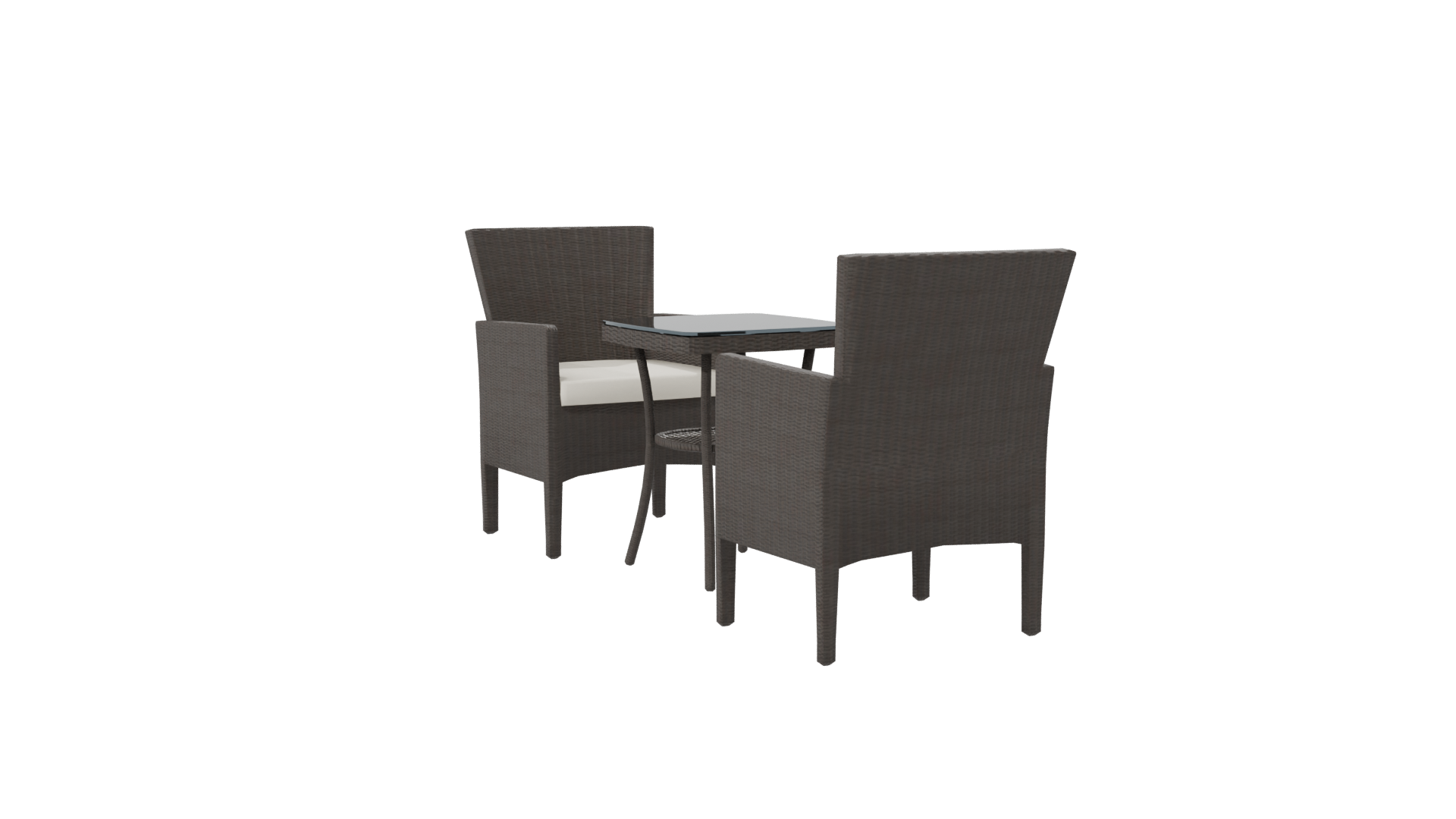 Stylish Outdoor Rattan Furniture Set 3D Model - Professional 3D Model Render 7