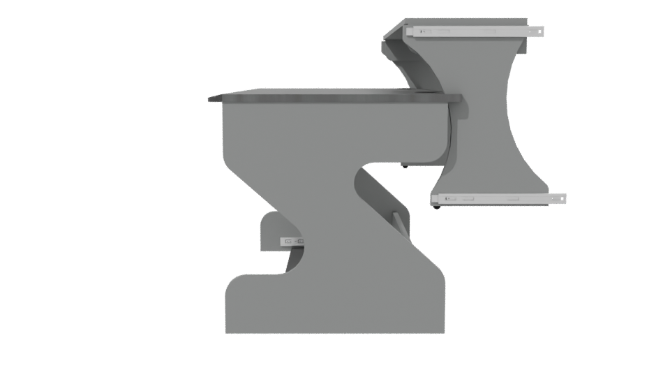 Stylish Modern Office Desk 3D Model - Professional 3D Model Render 2