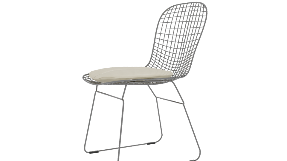 Stylish Wireframe Chair 3D Model - Professional 3D Model Render 13