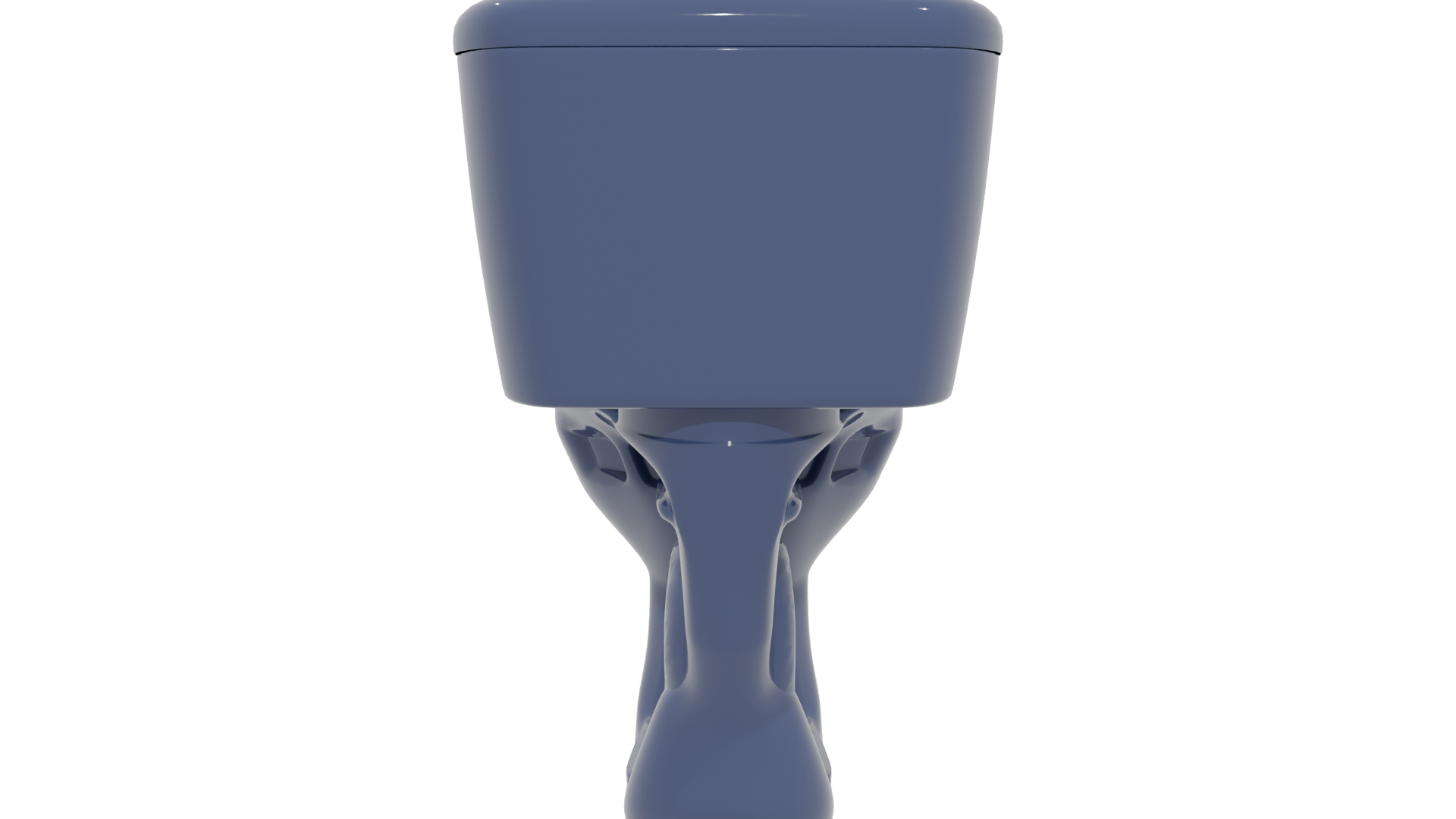 Stylish Blue Toilet Model 3D - Professional 3D Model Render 5