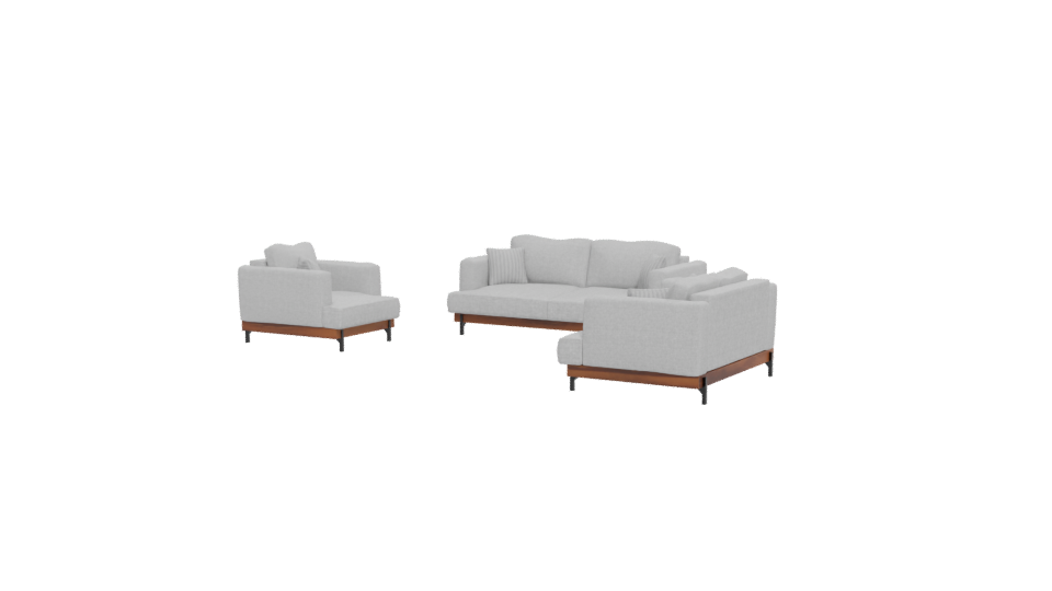 Contemporary Sofa Set 3D Model - Professional 3D Model Render 12