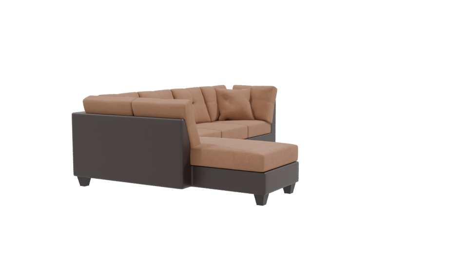 Stylish Sectional Sofa Model - Professional 3D Model Render 9