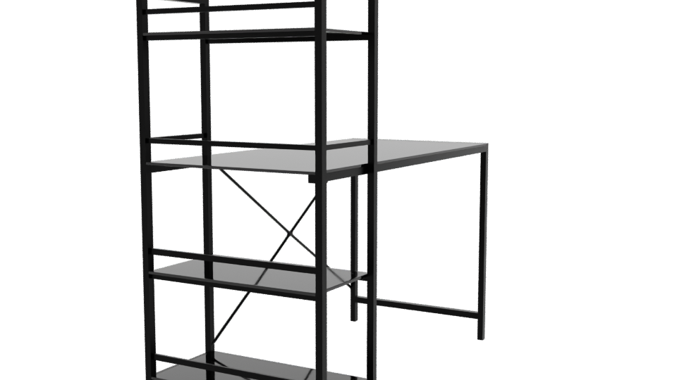 Black Bilbao Desk 3D Model - Professional 3D Model Render 9