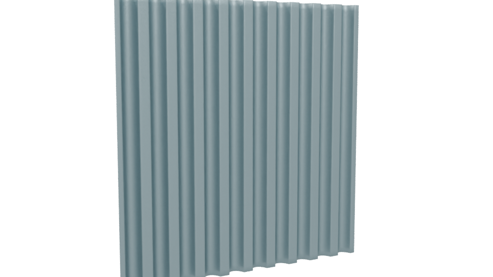 Rustic Corrugated Metal Panel 3D - Professional 3D Model Render 4